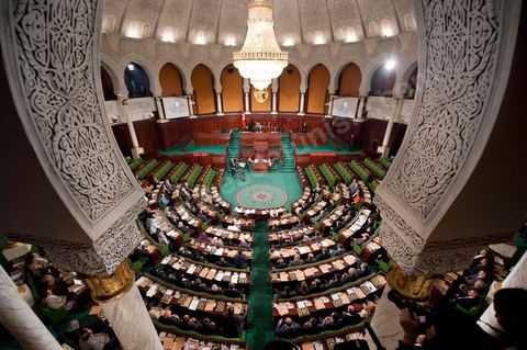 November 22, 2011: First meeting of the Constituent Assembly elected on October 23; during the second session, the only attendees were the elected representatives, with Mr. Hamadi Jebali, the future prime minister, and Moncef Marzouki, the future president of the Republic, seated side by side in the front row.