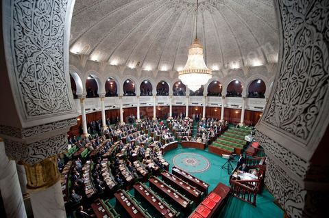 November 22, 2011: First meeting of the Constituent Assembly elected on October 23; during the second session, the only attendees were the elected representatives, with Mr. Hamadi Jebali, the future prime minister, and Moncef Marzouki, the future president of the Republic, seated side by side in the front row.