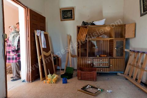 Maison d'une habitante du quartier Gard Hadid saccagée par des salafistes.