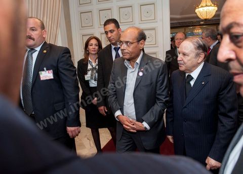 14 janvier 2012 : La Troika des présidents tunisiens, République, Assemblée et Gouvernement, accueille le Président de la République Tunisie M. Bouteflika au Palais des congrèspour la commémoration à Tunis du premier anniversaire de la Révolution tunisienne, le 14 janvier étant la date de la fuite de l'ex Président vers l'Arabie Saoudide. 