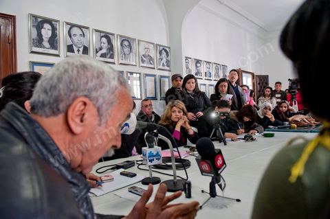 20 février : Conférence de presse au syndicat national des journalistes tunisiens avec le cabinet d'avocats qui défend le journaliste Nasreddine Ben Saïda, directeur du journal Attounisia, mis en prison il y a une semaine pour la publication d'une image d'une femme dénudée. Lors de cette conférence de presse le groupe d'avocats ont souligné que Nasreddine Ben Saida a entamé depuis samedi une grève de la faim dans sa cellule de la prison de Mornaguia. Maitre Khaled Krichi a souligné pour sa part que le maintien en prison de son client a été fait sur ordre de l'instruction publique et non suite à une plainte. De ce fait cette affaire est d'ordre politique et non pas juridique.