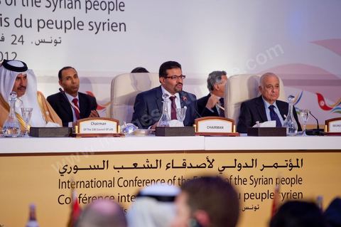 24 fvrier : confrence internationale des amis du peuple syrien  Tunis avec 60 MAE. MAE Tunisien prside confrence