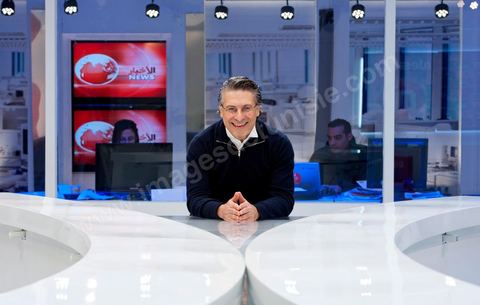Nabil Karoui, Directeur de Nesma TV la chaine maghrébine dans les studios de la chaine à Radès en Tunisie