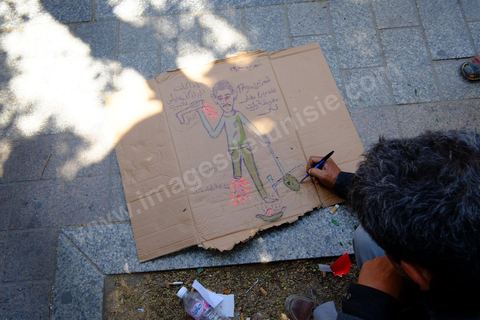 May 1, 2012, on Habib Bourguiba Avenue: a demonstration by Tunisian union members and workers on the avenue to celebrate Labor Day.