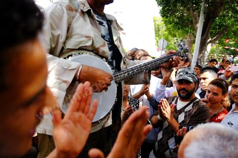 May 1, 2012, on Habib Bourguiba Avenue: a demonstration by Tunisian union members and workers on the avenue to celebrate Labor Day.