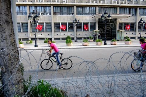 May 1, 2012, on Habib Bourguiba Avenue: a demonstration by Tunisian union members and workers on the avenue to celebrate Labor Day.