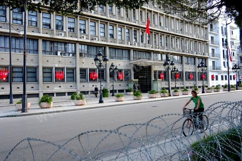 May 1, 2012, on Habib Bourguiba Avenue: a demonstration by Tunisian union members and workers on the avenue to celebrate Labor Day.