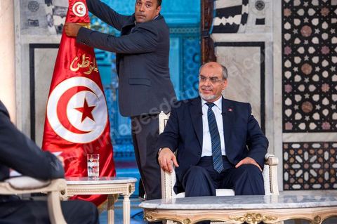 23 juin : au Premier Ministère, interview de Hamadi Jebali, Premier Ministre tunisien, pour TV5 émission "Internationale" en partenariat avec Le Monde et RFI