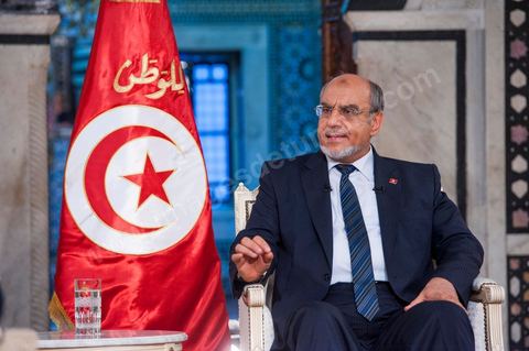 23 juin : au Premier Ministère, interview de Hamadi Jebali, Premier Ministre tunisien, pour TV5 émission "Internationale" en partenariat avec Le Monde et RFI