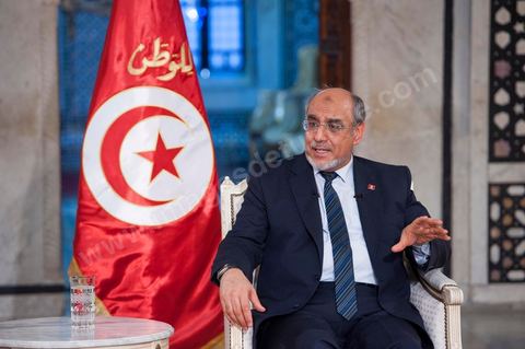 23 juin : au Premier Ministère, interview de Hamadi Jebali, Premier Ministre tunisien, pour TV5 émission "Internationale" en partenariat avec Le Monde et RFI
