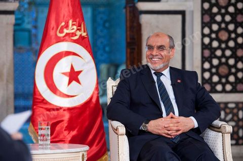 23 juin : au Premier Ministère, interview de Hamadi Jebali, Premier Ministre tunisien, pour TV5 émission "Internationale" en partenariat avec Le Monde et RFI