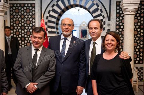 23 juin : au Premier Ministère, interview de Hamadi Jebali, Premier Ministre tunisien, pour TV5 émission "Internationale" en partenariat avec Le Monde et RFI