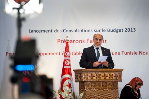 23 juin au Palais des Congrès de Tunis manifestation pour le "Lancement des Consultations sur le Budget 2013, Préparons l'avenir pour un développement équitable et inclusif d'une Tunisie Nouvelle" présidée par Hamadi Jebali, Premier Ministre Tunisien, avec la présence exceptionnelle de Joseph Stiglitz, Prix Nobel d'Economie 2011 et les membres du gourvenement.