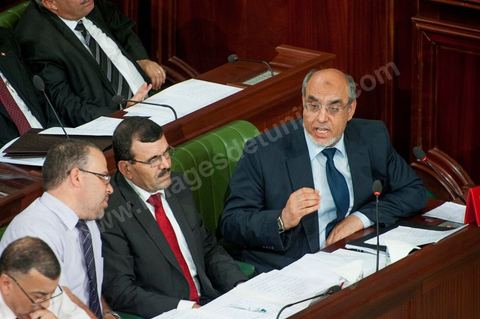 June 29: Hamadi Jebali (bottom right), head of government, flanked by Ali Laryedh, Minister of the Interior, Samir Dilou, Minister of Transitional Justice and Human Rights, and Abderrazak Kilani, Minister for Relations with the Assembly, at the plenary session of the National Constituent Assembly, attended by Hamadi Jebali, head of government, and a large number of ministers. This plenary session was convened to hear the government’s statement on the extradition case of former Libyan Prime Minister Baghdadi Mahmoudi. 