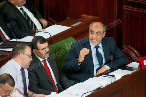 June 29: Hamadi Jebali (bottom right), head of government, flanked by Ali Laryedh, Minister of the Interior, Samir Dilou, Minister of Transitional Justice and Human Rights, and Abderrazak Kilani, Minister for Relations with the Assembly, at the plenary session of the National Constituent Assembly, attended by Hamadi Jebali, head of government, and a large number of ministers. This plenary session was convened to hear the government’s statement on the extradition case of former Libyan Prime Minister Baghdadi Mahmoudi. 