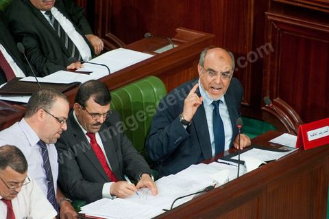 June 29: Hamadi Jebali (bottom right), head of government, flanked by Ali Laryedh, Minister of the Interior, Samir Dilou, Minister of Transitional Justice and Human Rights, and Abderrazak Kilani, Minister for Relations with the Assembly, at the plenary session of the National Constituent Assembly, attended by Hamadi Jebali, head of government, and a large number of ministers. This plenary session was convened to hear the government’s statement on the extradition case of former Libyan Prime Minister Baghdadi Mahmoudi. 
