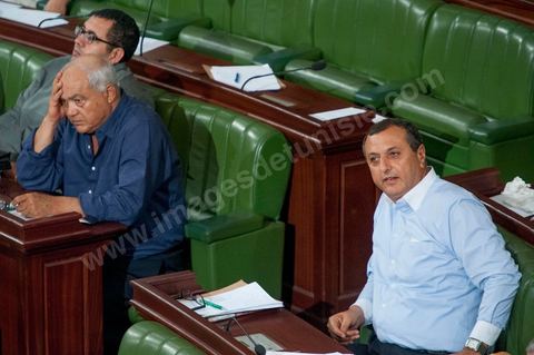 29 juin : Issam Chebbi (à droite) élu du PDP et Ahmed Brahim élu du PDM à la séance plénière à l'Assemblée Nationale Constituante avec la présence de Hamadi Jebali, chef du gouvernement, et un grand nombre de ministres. Cette séance plénière a été convoqué pour entendre le gouvernement sur l'affaire de l'extradition de ex-premier ministre libyen Baghdadi Mahmoudi. 