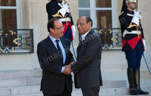 July 17: François Hollande welcomed Moncef Marzouki on the steps of the Élysée Palace on the first day of the official visit to Paris and Marseille by Moncef Marzouki, President of the Republic of Tunisia