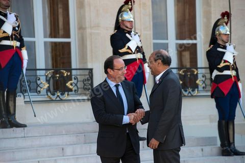 July 17: François Hollande welcomed Moncef Marzouki on the steps of the Élysée Palace on the first day of the official visit to Paris and Marseille by Moncef Marzouki, President of the Republic of Tunisia
