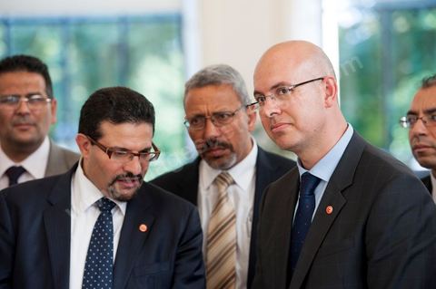 July 18: Rafik Abdesalem, Minister of Foreign Affairs, and Adel Fekih, Tunisia’s new ambassador to France, on the second day of the official visit by Moncef Marzouki, President of the Republic of Tunisia, to Paris and Marseille