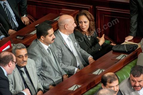 25 juillet : les ministres du gouvernement à la commémoration du 55ème anniversaire de la République tunisienne avec les discours des 3 présidents à l'Assemblée Nationale Constituante.
