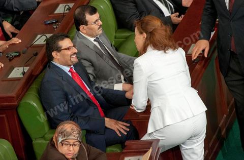 25 juillet : les ministres du gouvernement à la commémoration du 55ème anniversaire de la République tunisienne avec les discours des 3 présidents à l'Assemblée Nationale Constituante.