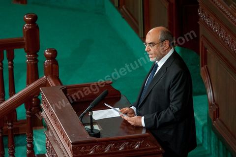 25 juillet : en discours Hammadi Jebali , Président du gouvernement au perchoir de l'ANC pour la commémoration du 55ème anniversaire de la République tunisienne avec les discours des 3 présidents à l'Assemblée Nationale Constituante.