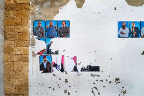September 26, 2012: A random display of photographic portraits by Mouna Jemal and Wadi Mhiri on the walls of the medina as part of Dream City 2012, “The Artist and Freedom,” held in the medina of Tunis from September 26 to 30. Beyond simply organizing an event in a public space, each edition of Dream City is the result of a collective research effort carried out by selected artists and specialists in art, urban studies, and the humanities.