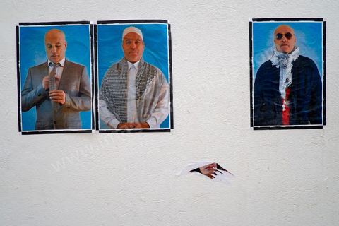 September 26, 2012: A random display of photographic portraits by Mouna Jemal and Wadi Mhiri on the walls of the medina as part of Dream City 2012, “The Artist and Freedom,” held in the medina of Tunis from September 26 to 30. Beyond simply organizing an event in a public space, each edition of Dream City is the result of a collective research effort carried out by selected artists and specialists in art, urban studies, and the humanities.
