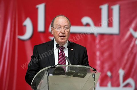 October 16, 2012: Remarks by Mustapha Ben Jaffar, president of the ANC (National Congress for Dialogue), a coalition of more than 40 parties that convened at the Palais des Congrès at the initiative of the General Union of Tunisian Workers (UGTT), to resolve the “tensions” that are delaying the drafting of the founding document of post-revolutionary Tunisia by the National Constituent Assembly (ANC). In a sign of ongoing conflicts, two of the three parties in the governing coalition—the Islamist Ennahda party and President Marzouki’s Congress for the Republic—announced on Monday that they would boycott the meeting due to the presence of a despised opposition party, Nidaa Tounès. 
