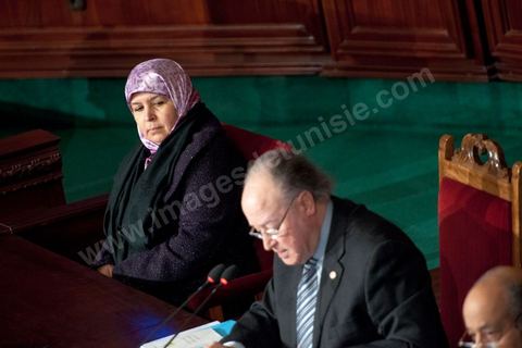 14 février 2013 : Maherzia Labidi, vice présidente de l'ANC et Mustapha Ben Jaafar, Président de l'ANC. Convocation d'une séance extraordinaire à l'Assemblée Constituante pour débattre de la situation de crise polituqe en cours suite à l'assassinat de Chokri Belaid et l'annonce d ela formation d'un gouvernement de technocrates par Hammadi Jebali, Premier Ministre
