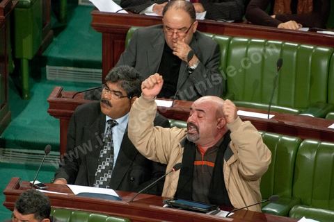 14 février 2013 : Intervention du député Brahim Kassas, allié à Nidha Tounes.  Convocation d'une séance extraordinaire à l'Assemblée Constituante pour débattre de la situation de crise polituqe en cours suite à l'assassinat de Chokri Belaid et l'annonce d ela formation d'un gouvernement de technocrates par Hammadi Jebali, Premier Ministre