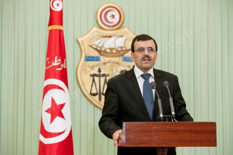 February 22, 2013: At the Presidential Palace in Carthage, Moncef Marzouki, President of the Republic, receives Ali Laryedh, the new Prime Minister, who was selected by the Ennahda Party. The President presents his decision to the Prime Minister. Ali Laryedh then delivers a speech. 