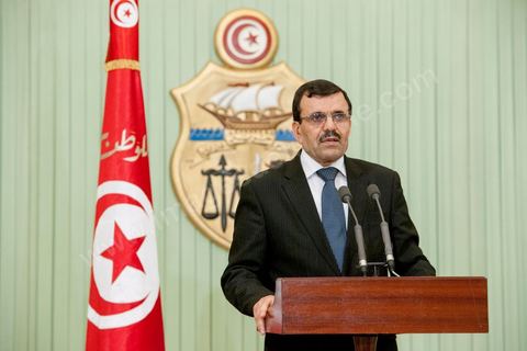 February 22, 2013: At the Presidential Palace in Carthage, Moncef Marzouki, President of the Republic, receives Ali Laryedh, the new Prime Minister, who was selected by the Ennahda Party. The President presents his decision to the Prime Minister. Ali Laryedh then delivers a speech. 