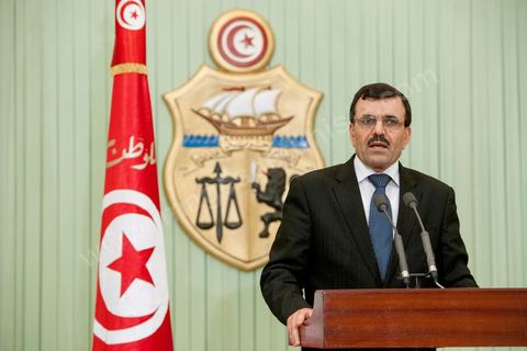 February 22, 2013: At the Presidential Palace in Carthage, Moncef Marzouki, President of the Republic, receives Ali Laryedh, the new Prime Minister, who was selected by the Ennahda Party. The President presents his decision to the Prime Minister. Ali Laryedh then delivers a speech. 