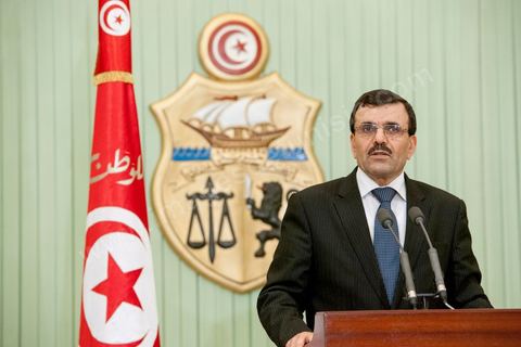 February 22, 2013: At the Presidential Palace in Carthage, Moncef Marzouki, President of the Republic, receives Ali Laryedh, the new Prime Minister, who was selected by the Ennahda Party. The President presents his decision to the Prime Minister. Ali Laryedh then delivers a speech. 