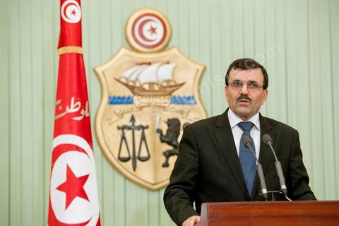 February 22, 2013: At the Presidential Palace in Carthage, Moncef Marzouki, President of the Republic, receives Ali Laryedh, the new Prime Minister, who was selected by the Ennahda Party. The President presents his decision to the Prime Minister. Ali Laryedh then delivers a speech. 