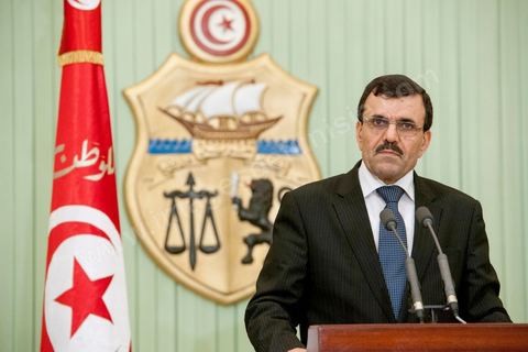 February 22, 2013: At the Presidential Palace in Carthage, Moncef Marzouki, President of the Republic, receives Ali Laryedh, the new Prime Minister, who was selected by the Ennahda Party. The President presents his decision to the Prime Minister. Ali Laryedh then delivers a speech. 