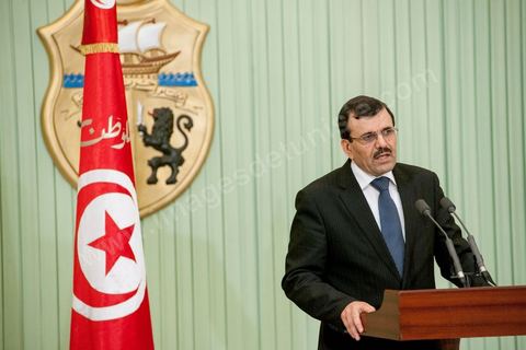 February 22, 2013: At the Presidential Palace in Carthage, Moncef Marzouki, President of the Republic, receives Ali Laryedh, the new Prime Minister, who was selected by the Ennahda Party. The President presents his decision to the Prime Minister. Ali Laryedh then delivers a speech. 