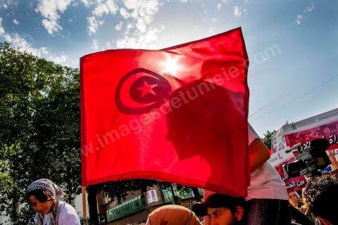 March 9, 2013: On Habib Bourguiba Avenue in Tunis, nearly 3,000 demonstrators gathered to commemorate International Women's Day and the death of Chokri Belaid on February 6. Several political figures, civil society activists, and artists answered the call issued by the UGTT Women’s Commission and other feminist organizations.
