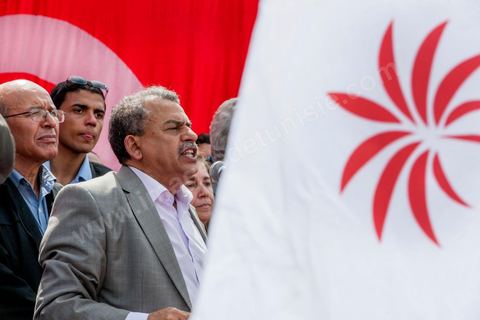 9 avril 2013 : meeting à Bab Souika, quartier populaire de Tunis, de l'Union pour la Tunisie à l'occasion de la journée des martyrs et après la première marche politique  à l'avenue Bourguiba à Tunis de la nouvelle alliance politique "Union pour la Tunisie", regroupant les partis progressistes Nidaa Tounes, Al Joumhouri, Al Massar, Parti Socialiste et Parti Patriotique.