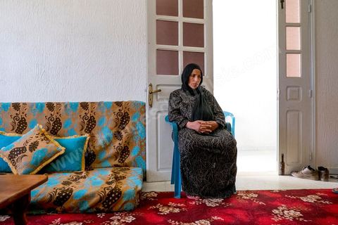 June 14: The wife and daughter of Mokhtar Mbarki, the soldier killed by his comrades during a nighttime sweep operation in Mount Chambi in Kasserine.