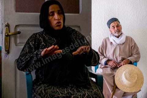 June 14: The wife and father of Mokhtar Mbarki, the soldier killed by his comrades during a nighttime sweep operation on Mount Chambi in Kasserine.