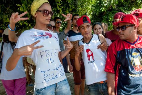 June 17, 2013: Trial of Tunisian rappers at the Ben Arous courthouse