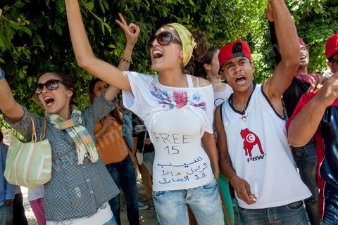 June 17, 2013: Trial of Tunisian rappers at the Ben Arous courthouse