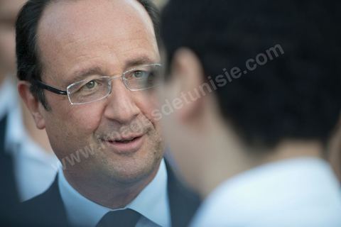 4 juillet 2013 : François Hollande au Lycée français Gustave Flaubert à la Marsa, lors de sa visite d'Etat à Tunis les 4 et 5 juillet 2013.