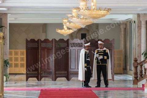 5 juillet 2013 : Réception de François Hollande à l'Assemblée nationale constituante, lors de la visite d'Etat de Président de la République française à Tunis les 4 et 5 juillet 2013.