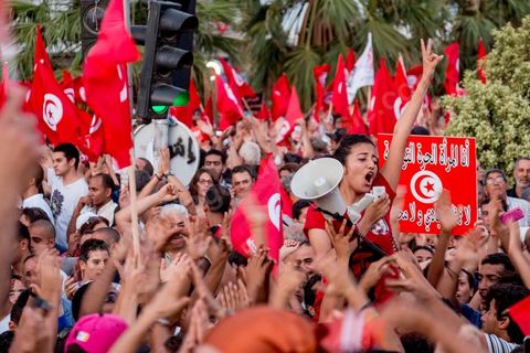 13 août 2013 : à l'appel de l'opposition en sit in au Bardo depuis deux semaines, grande mobilisation pour la fête de la femme au Bardo. Plus de 25000 manifestants venus soutenir l'opposition pour appeler au départ du gouvernement de Ennahdha. A cette occasion le nouveau Front de Salut Nationale annonce une campagne "dégage" à partir de demain contre tous les nommés par Ennahda. Et le 24 août "c'est mobilisation générale pour le début de la semaine du départ".