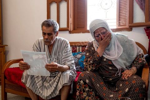 At the home of Rebh and Abdelhamid Bouthouri, the parents of Ibrahim, who went missing in March 2011 in the Kabaria neighborhood.