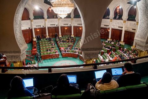 Located on the floor of the hemicycle, the Al Bawsala team observes all debates in the National Constituent Assembly. Al Bawsala (the compass) is a Tunisian non-profit, non-governmental organization. It is independent of any political influence. The team has been working since 2012 as an observatory of the National Constituent Assembly.